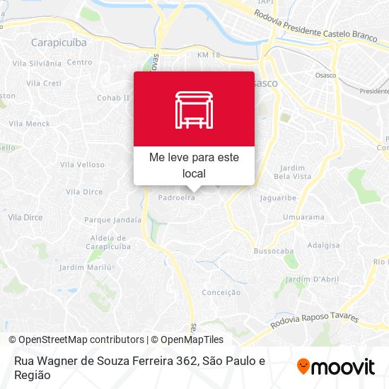 Rua Wagner de Souza Ferreira 362 mapa