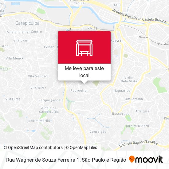 Rua Wagner de Souza Ferreira 1 mapa