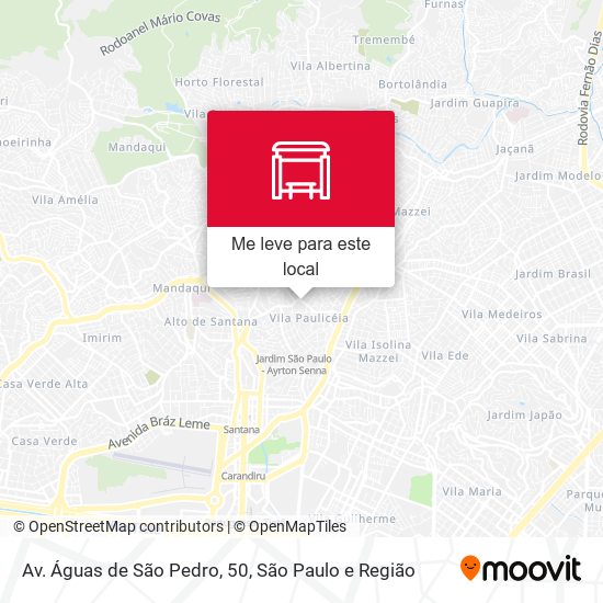Av. Águas de São Pedro, 50 mapa