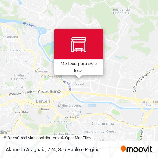 Alameda Araguaia, 724 mapa