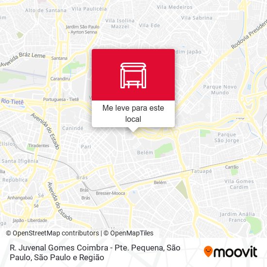 R. Juvenal Gomes Coimbra - Pte. Pequena, São Paulo mapa