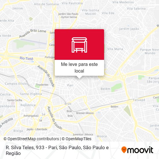 R. Silva Teles, 933 - Pari, São Paulo mapa