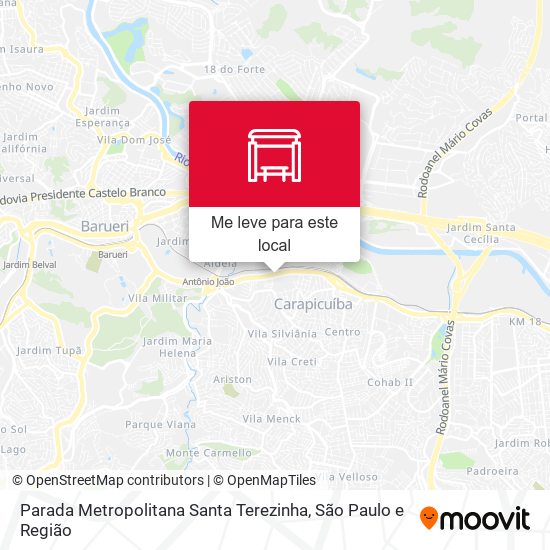 Parada Metropolitana Santa Terezinha mapa