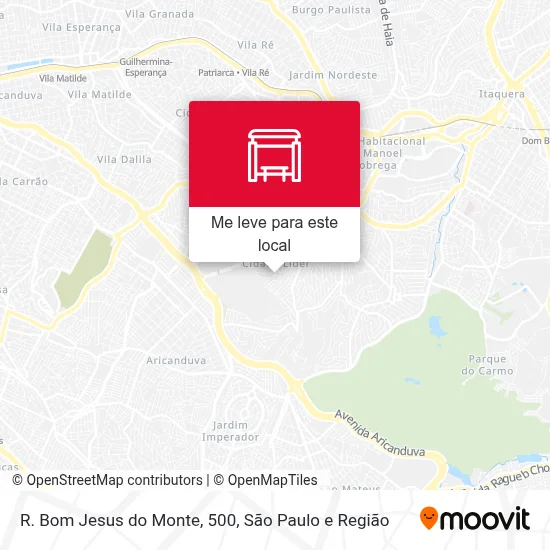 R. Bom Jesus do Monte, 500 mapa