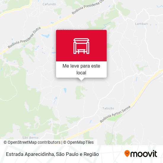 Estrada Aparecidinha mapa