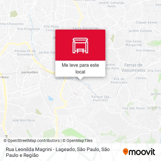 Rua Leonilda Magrini - Lageado, São Paulo mapa