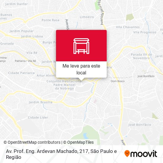 Av. Prof. Eng. Ardevan Machado, 217 mapa