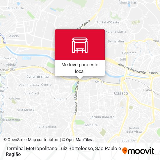 Terminal Metropolitano Luiz Bortolosso mapa