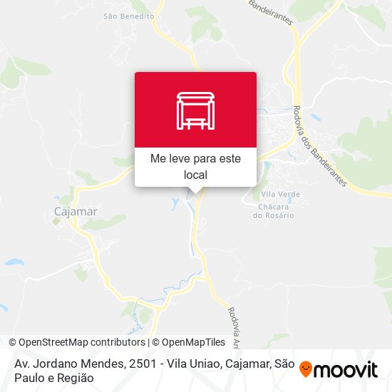 Av. Jordano Mendes, 2501 - Vila Uniao, Cajamar mapa