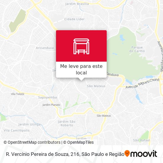 R. Vercínio Pereira de Souza, 216 mapa