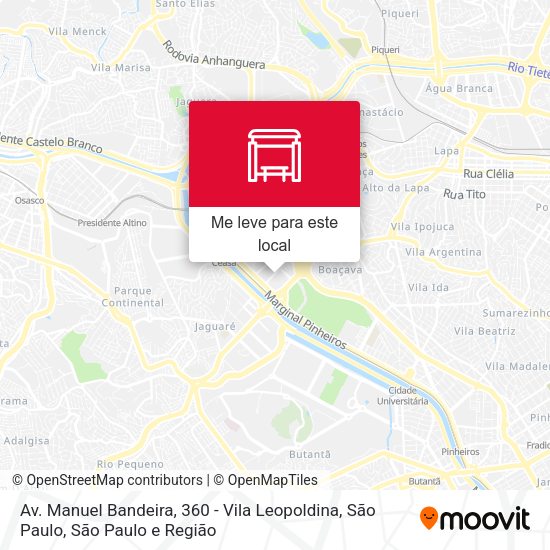 Av. Manuel Bandeira, 360 - Vila Leopoldina, São Paulo mapa