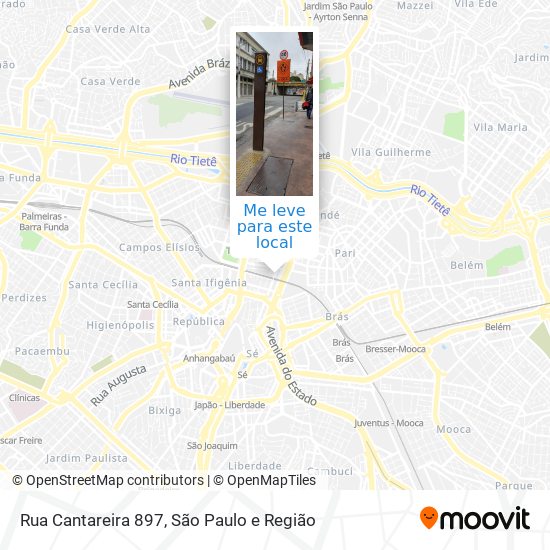 Rua Cantareira 897 mapa