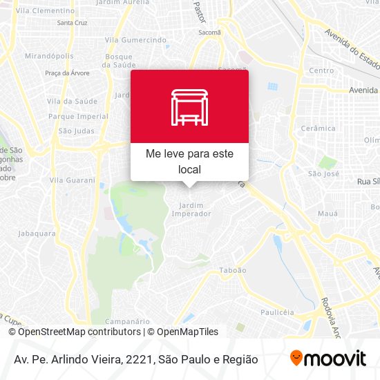 Av. Pe. Arlindo Vieira, 2221 mapa