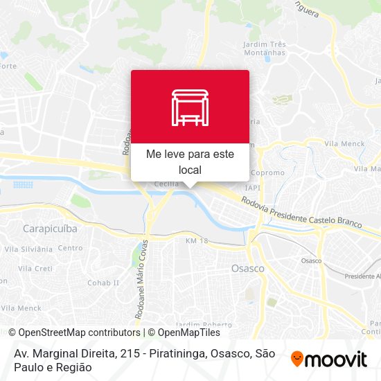 Av. Marginal Direita, 215 - Piratininga, Osasco mapa