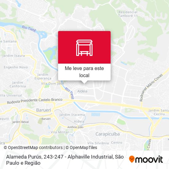 Alameda Purús, 243-247 - Alphaville Industrial mapa