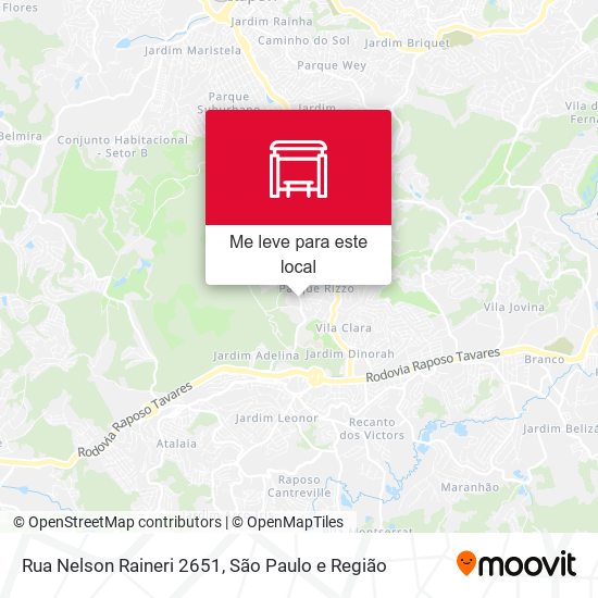 Rua Nelson Raineri 2651 mapa