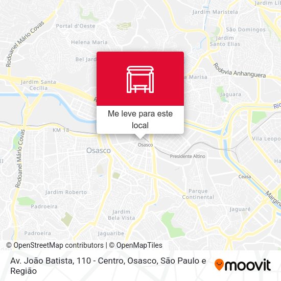 Av. João Batista, 110 - Centro, Osasco mapa