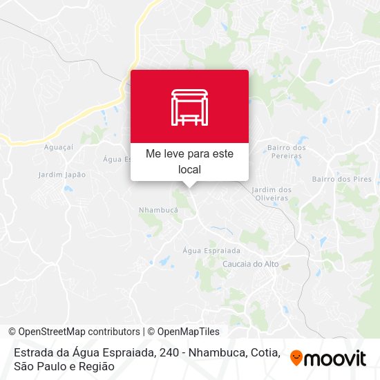 Estrada da Água Espraiada, 240 - Nhambuca, Cotia mapa