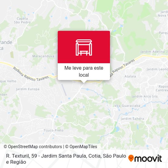 R. Texturil, 59 - Jardim Santa Paula, Cotia mapa