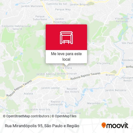 Rua Mirandópolis 95 mapa
