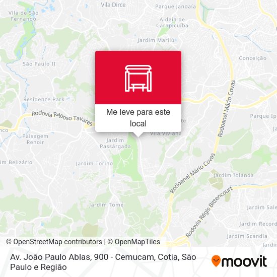 Av. João Paulo Ablas, 900 - Cemucam, Cotia mapa