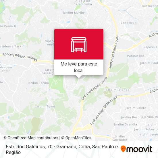 Estr. dos Galdinos, 70 - Gramado, Cotia mapa