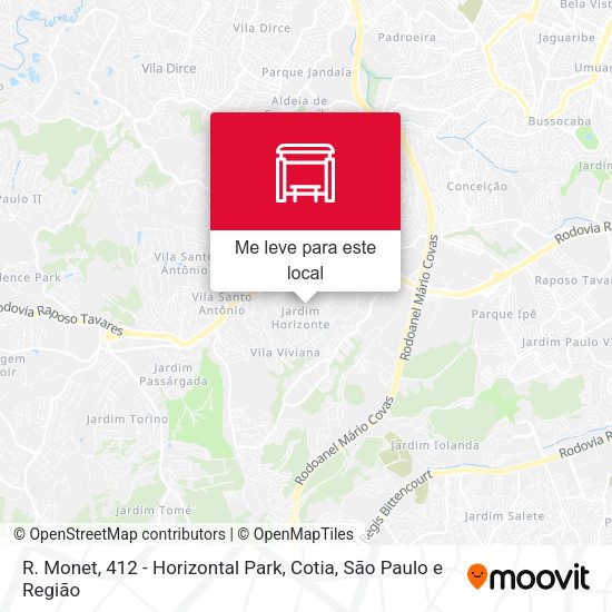 R. Monet, 412 - Horizontal Park, Cotia mapa