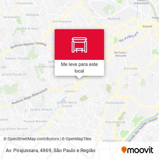 Av. Pirajussara, 4869 mapa