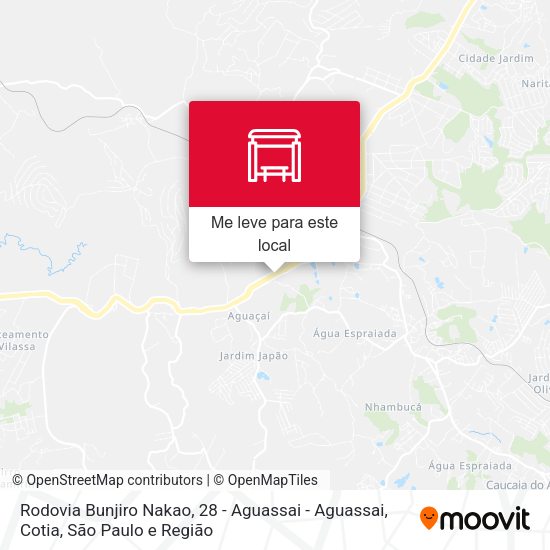 Rodovia Bunjiro Nakao, 28 - Aguassai - Aguassai, Cotia mapa