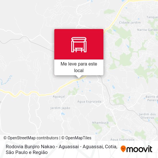 Rodovia Bunjiro Nakao - Aguassai - Aguassai, Cotia mapa