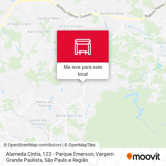 Alameda Cíntia, 122 - Parque Emerson, Vargem Grande Paulista mapa