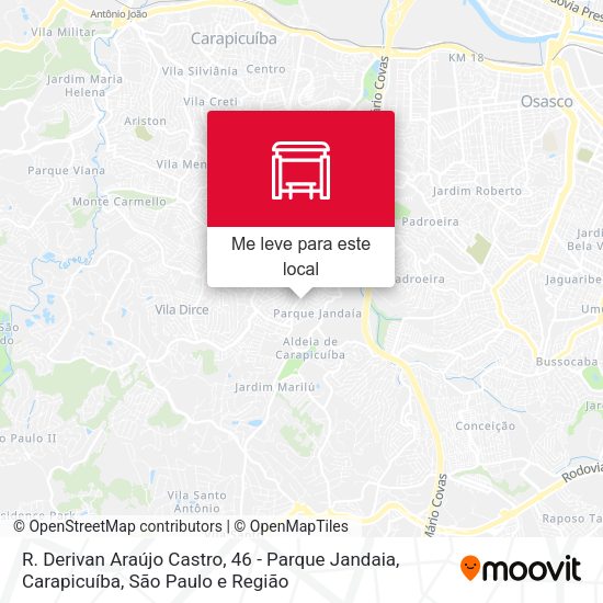 R. Derivan Araújo Castro, 46 - Parque Jandaia, Carapicuíba mapa