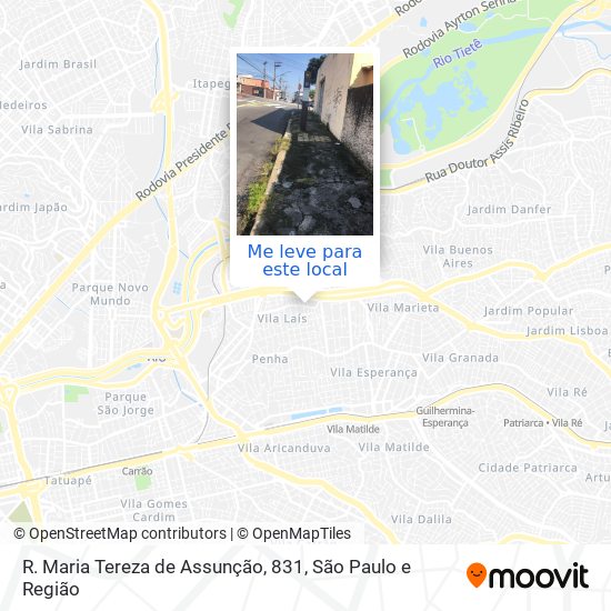 R. Maria Tereza de Assunção, 831 mapa