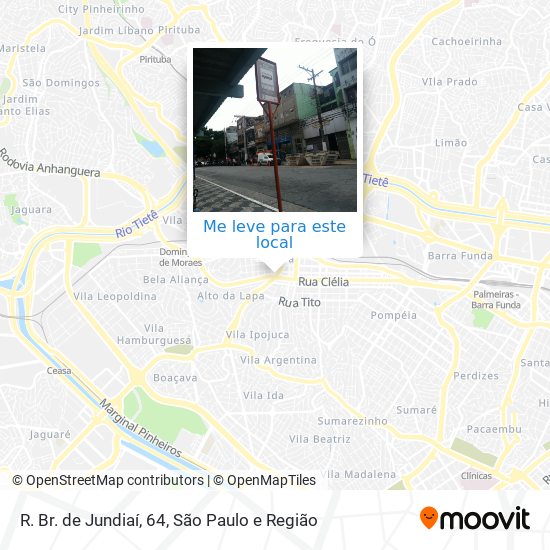 R. Br. de Jundiaí, 64 mapa