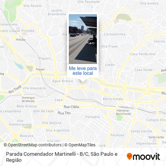 Parada Comendador Martinelli - B / C mapa