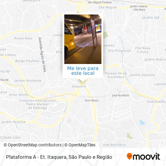 Plataforma A - Et. Itaquera mapa