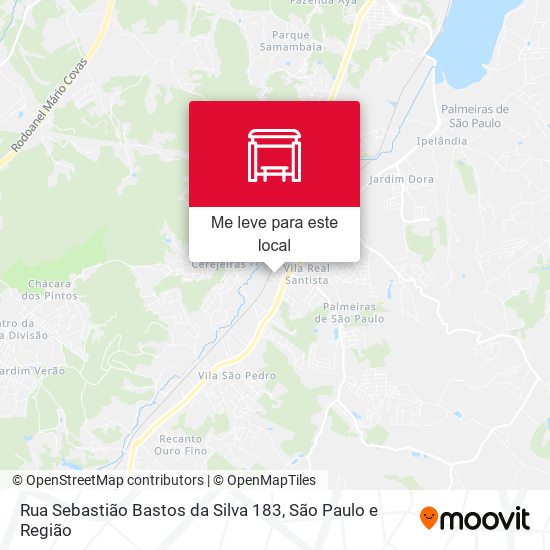 Rua Sebastião Bastos da Silva 183 mapa