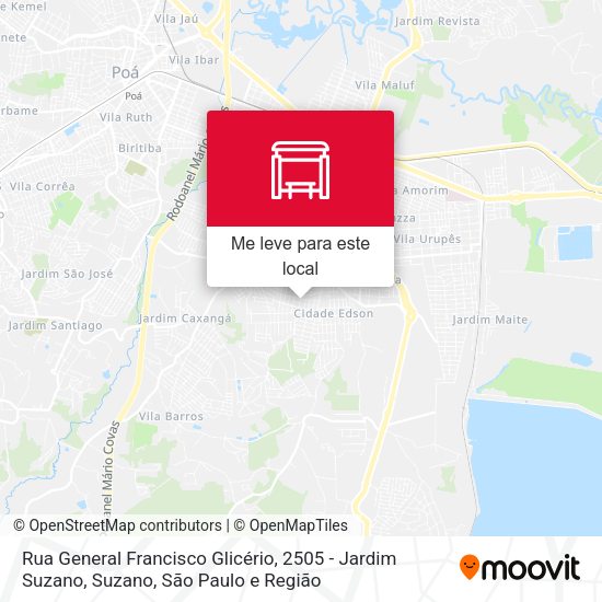 Rua General Francisco Glicério, 2505 - Jardim Suzano, Suzano mapa