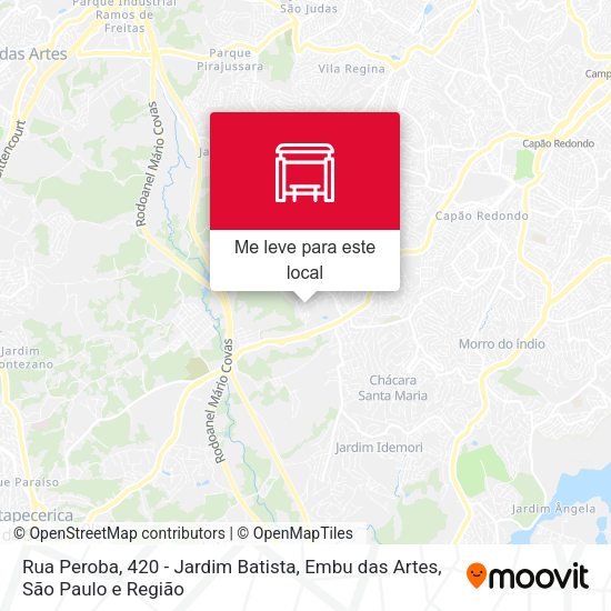 Rua Peroba, 420 - Jardim Batista, Embu das Artes mapa