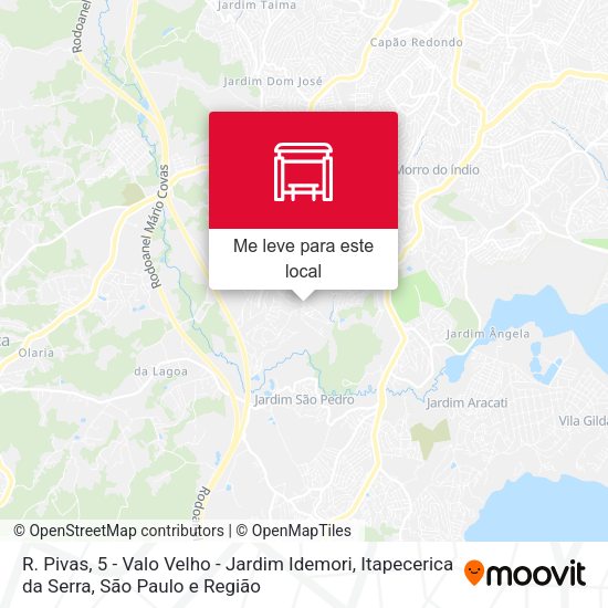 R. Pivas, 5 - Valo Velho - Jardim Idemori, Itapecerica da Serra mapa
