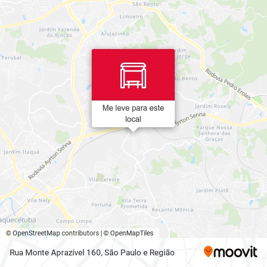 Rua Monte Aprazível 160 mapa