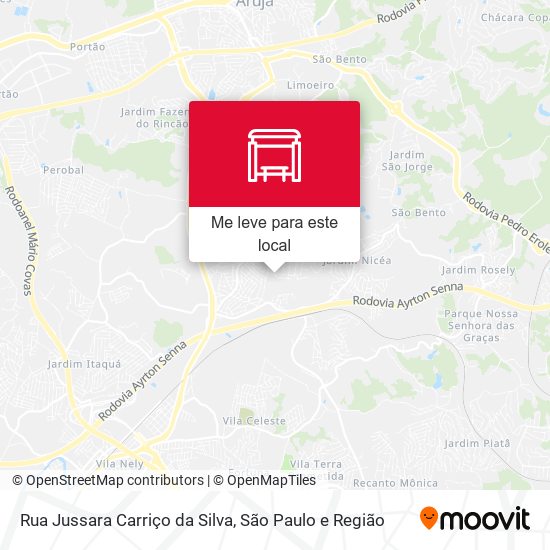 Rua Jussara Carriço da Silva mapa