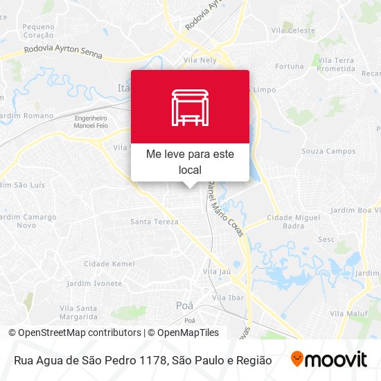 Rua Agua de São Pedro 1178 mapa