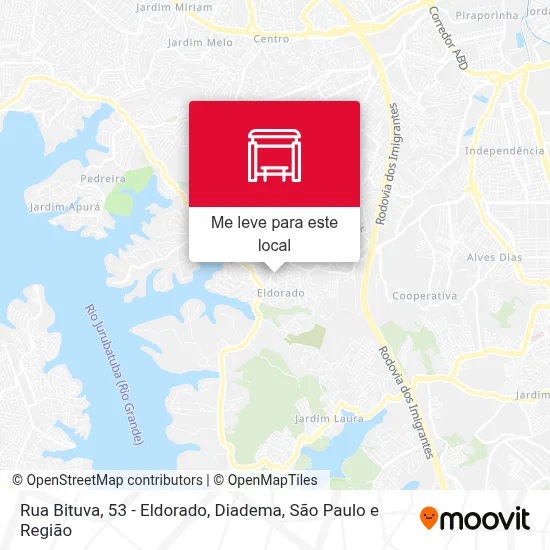Rua Bituva, 53 - Eldorado, Diadema mapa