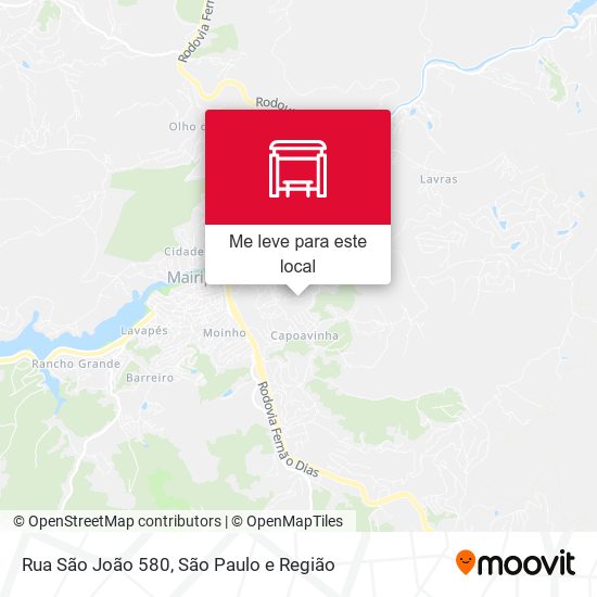 Rua São João 580 mapa