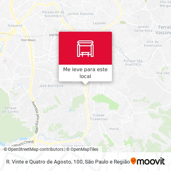 R. Vinte e Quatro de Agosto, 100 mapa