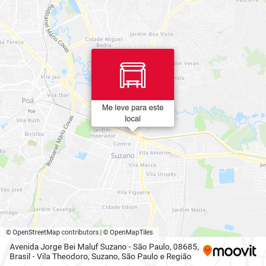 Avenida Jorge Bei Maluf Suzano - São Paulo, 08685, Brasil - Vila Theodoro, Suzano mapa
