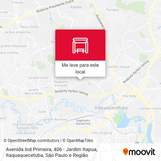 Avenida Ind Primeira, 406 - Jardim Itapua, Itaquaquecetuba mapa