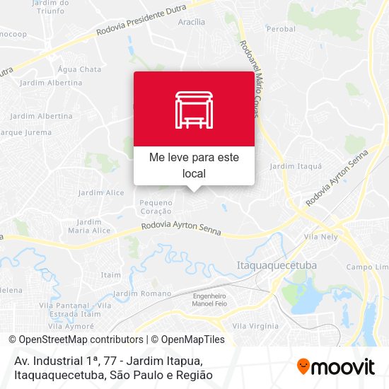 Av. Industrial 1ª, 77 - Jardim Itapua, Itaquaquecetuba mapa
