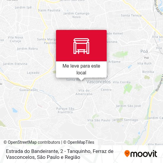 Estrada do Bandeirante, 2 - Tanquinho, Ferraz de Vasconcelos mapa